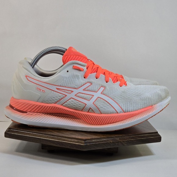 Asics Shoes - Asics GlideRide Tokyo Shoes‎ Womens Size 9.5 White Pink Running Sneakers Road